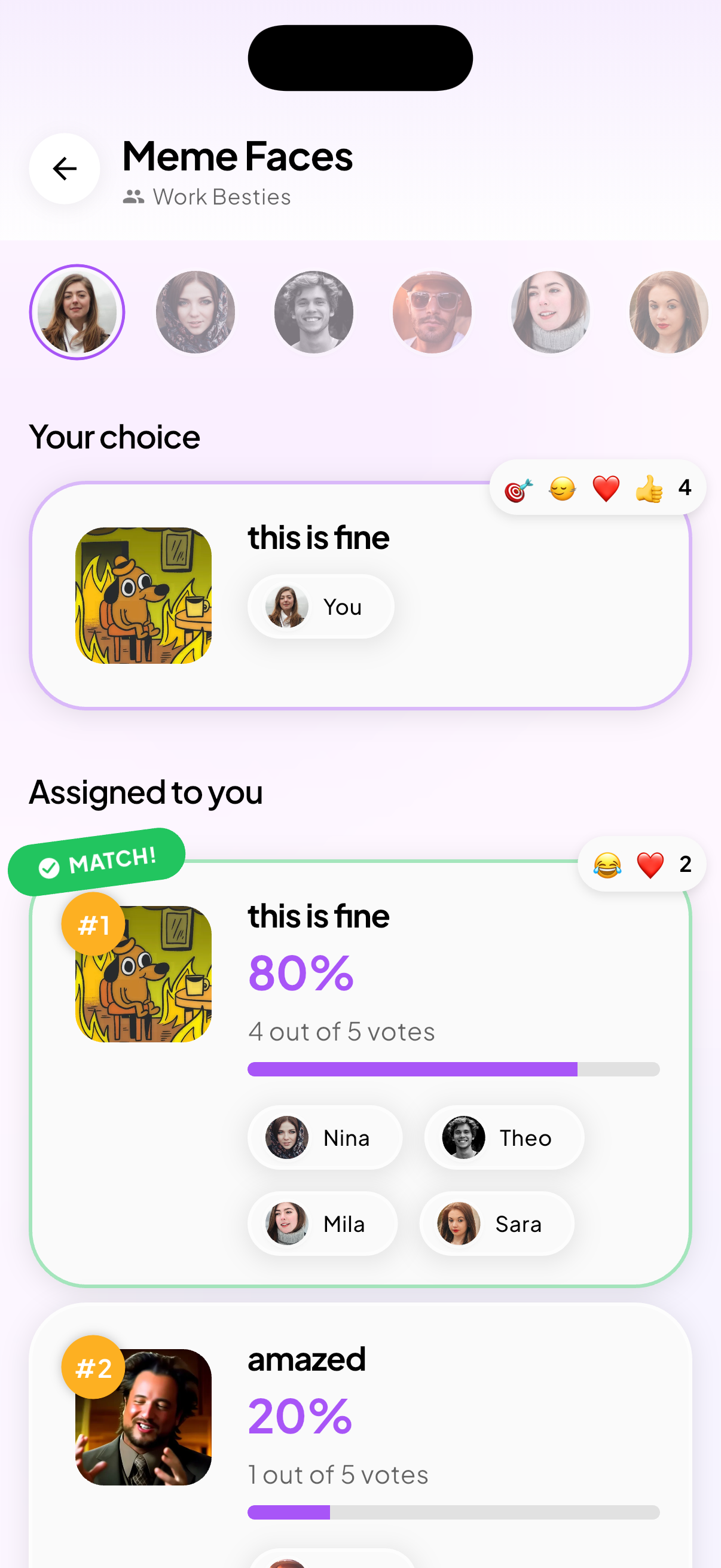 echooos results screen